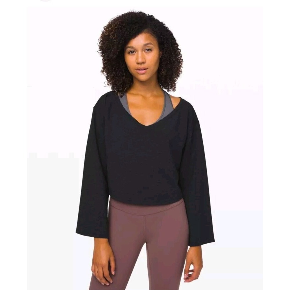 Women's Lululemon Show Your Depth Long Sleeve Cropped Shirt Top Size M/L